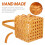 Woven Mini Flower Storage Basket 2Pcs Handcrafted Bamboo 4