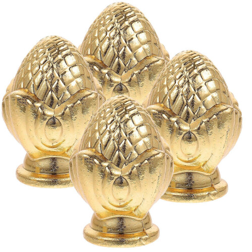 Ensemble de 4 embouts de lampe vintage en alliage de zinc