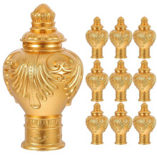 10pcs Gold Roman Curtain Pole Finials, Plastic Rail Cap Ends, Vintage Drapery Rod Head Caps for 26-28mm Diameter Rails