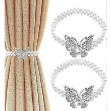 Modern White Curtain Tiebacks Set