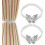 Modern White Curtain Tiebacks Set 1