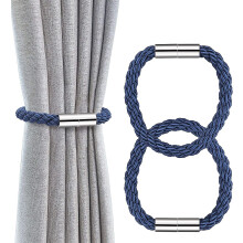 Ensemble d'embrasses magnétiques pour rideaux, fixations robustes, clips et boucles pour la maison et le bureau