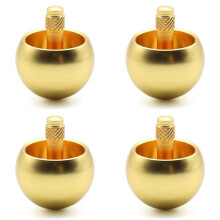 4X Tippe Top Metal Flip over Top Stainless Steel Top Amazing Toy Gift, Golden