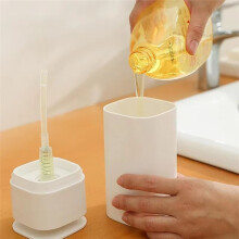 Kitchen Sink Countertop Detergent Distributor Bathroom Pressing Hand Storage Container Soap Container White
