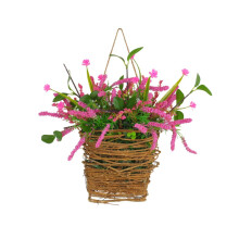 Frühlingsblumenkorb, Hängekorb für die Haustür, zur Gartendekoration
