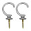 2pcs Metal Wall Mounted Curtain Holdback Hooks - Drapery Tieback Hangers for Home 1