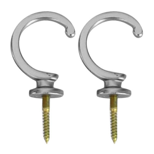 2pcs Metal Wall Mounted Curtain Holdback Hooks - Drapery Tieback Hangers for Home