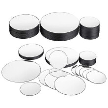Paquete de 40 mini espejos redondos adhesivos para manualidades, pequeños espejos redondos para manualidades.