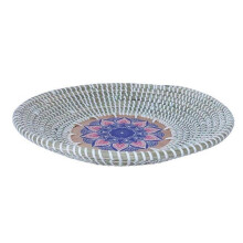 1/2 paniers muraux décoratifs ronds en jonc de mer tressé à la main, pour salon ou chambre.