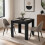 (80cm, Black) Melamine Dining Table Chunky Legs 6