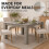 (80cm, Black) Melamine Dining Table Chunky Legs 11