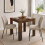 (80cm, Rustic Oak) Melamine Dining Table Chunky Legs 2