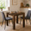 (80cm, Rustic Oak) Melamine Dining Table Chunky Legs 3