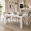 (140cm, White) Melamine Dining Table Chunky Legs 2