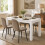 (140cm, White) Melamine Dining Table Chunky Legs 3