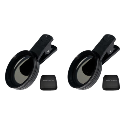 2 Set da 52 mm Universal Phone Polarizer CPL Phone Camera Lens Filter Kit Compatibile con per  e Smartphone Android