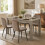 (140cm, Greige Oak) Melamine Dining Table Chunky Legs 4