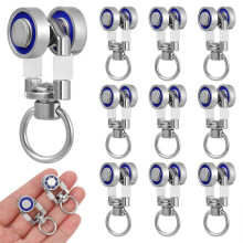 10pcs Metal Curtain Track Roller Pulleys Replacement Parts, 0.8cm Inner Diameter