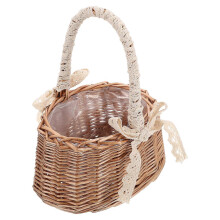 Handwoven Handheld Flower Basket for Floral Arrangements