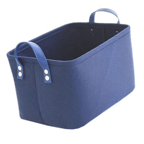 1PC Felt Storage Basket, Portable Desktop Organizer for Sundries, Creative Nonwoven Container, Simple & Stylish Storage Solution
