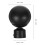 2 Pack 28mm Black Curtain Rod Ends, Unique Drapery Pole Finials for Home Office 2