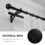 2 Pack 28mm Black Curtain Rod Ends, Unique Drapery Pole Finials for Home Office 3
