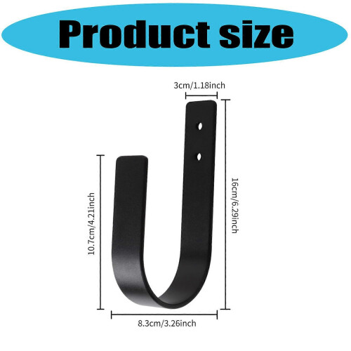 2 Pack U-Shaped Wall Mount Curtain Holdbacks, Multicolor Drapery Hooks Tiebacks for Curtain Pull Backs 2
