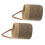 2-Pack Small Woven Wall Hanging Baskets with Sturdy Leather, Door & Wall Organizer 3