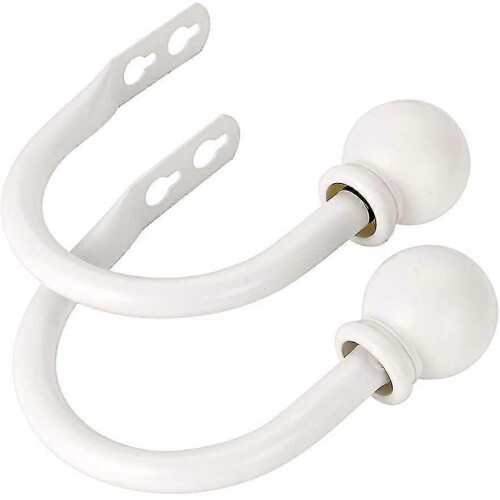 1 Pair Retro Metal Wall Mount Curtain Hooks, Lightweight 2