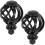 2pcs Curtain Pole Finials Ends Cap Decorative Rod Finial Set 3