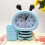 Cartoon Cute Bee Pen Holder Alarm Clock Desktop Bedside Timer Decor Set 5