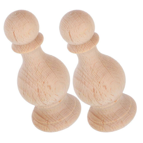 Embouts décoratifs en bois pour pieds de lit, 4 pièces 2