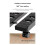 Adjustable Mobile PC Tower Stand - Telescopic CPU Holder with Rolling Casters, Desktop Computer Cart Black 3