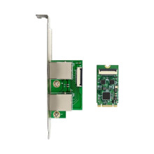 Gigabit Ethernet-Serveradapter M.2 B+M Dual Port Gigabit Server NIC 10/100/1000Mbps Ethernet NIC voor Pc