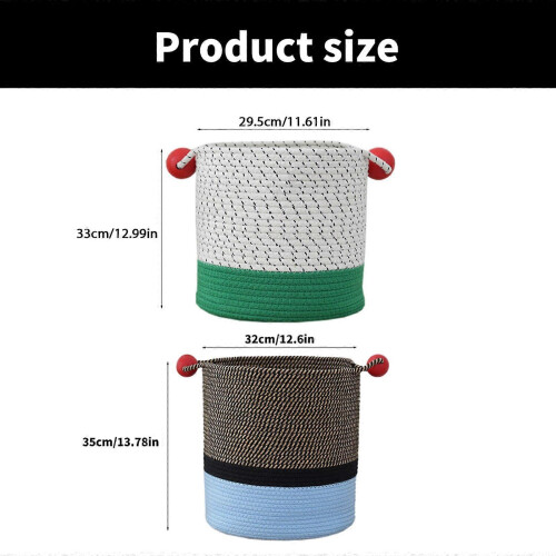 Green Sturdy Cotton Toy Storage Solution with Easy Mobility & Ample Space for Families with Kids 2