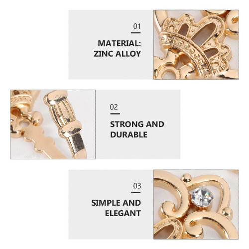 3 Pairs Crown Shape Curtain Hooks, Wall Hooks for Home Decor 2