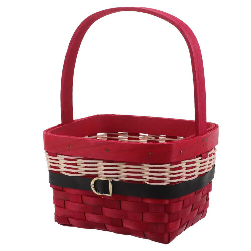 Christmas Basket Hand-Woven Fruit Storage Organizer with Handle 2