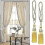 2pcs Gold Curtain Tiebacks Tassels, Elegant Holderback for Drapes 4