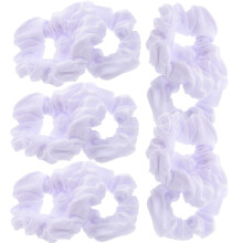 10Stk Weiße Haarschlaufen Elastisch, Ideal Für Und