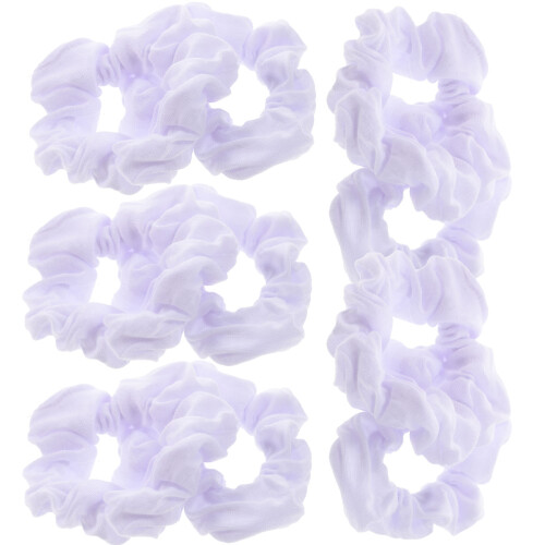 10Stk Weiße Haarschlaufen Elastisch, Ideal Für Und