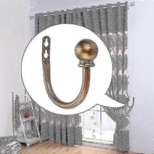 25-26 1 Pair Retro Metal Wall Mount Curtain Hooks U-Hook 1