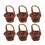 Ensemble de 6 mini paniers en bambou faits main pour enfants. 2