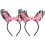 2Stk Niedlicher Performance Haarreifen Mit Elastischem Pink Stoff 1