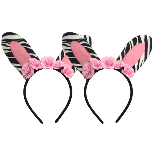 2Stk Niedlicher Performance Haarreifen Mit Elastischem Pink Stoff