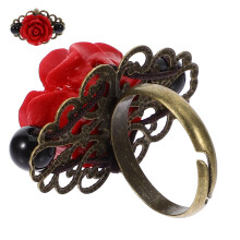 1Stk Eleganter Retro Ring Mit Roter Fingerschmuck