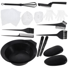 1Set Schwarzes Haarfärbe Kit Mit Und Mischungsschalen