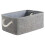 Xoxingysm Grey Rectangular Canvas Storage Basket – Decorative Fabric Basket for Nursery & Home Organization 2