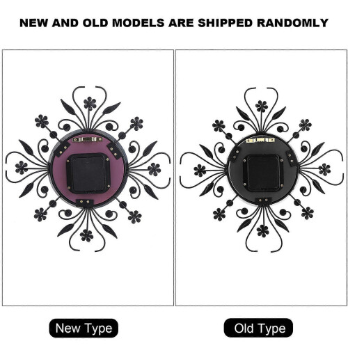 European Style Iron Flower Shape Hanging Wall Clock 2