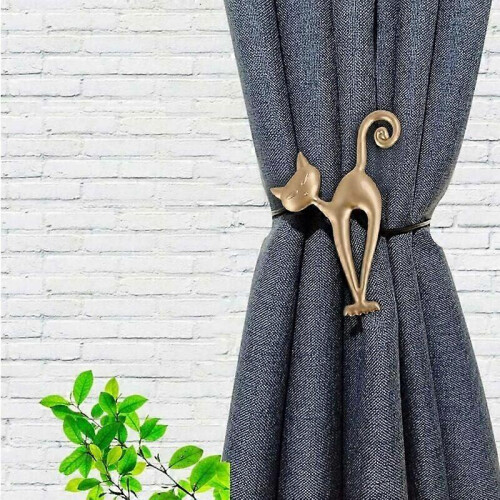 2 Pcs Magnetic Curtain Holdbacks, Elegant Decorative Design for Home Decor 1