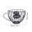 1Pcs Coffee Cup Shaped Iron Basket Fruit Storage Container 2